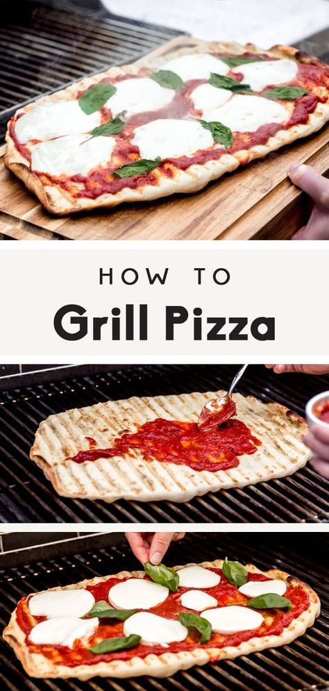 Everything you need to know about how to grill pizza. This is seriously the best, easy grilled pizza recipe you'll ever make without a pizza stone. It's chewy, crispy, and perfect for adding your favorite toppings. #pizza #grilling #summer #grill #pizzarecipe #pizzanight Homemade Pizza Ideas, How To Grill Pizza, Easy Grilled Pizza, Grilled Pizza Recipes, Grill Pizza, Summer Grill, Making Pizza Dough, Delicious Pizza Recipes, Goat Cheese Pizza