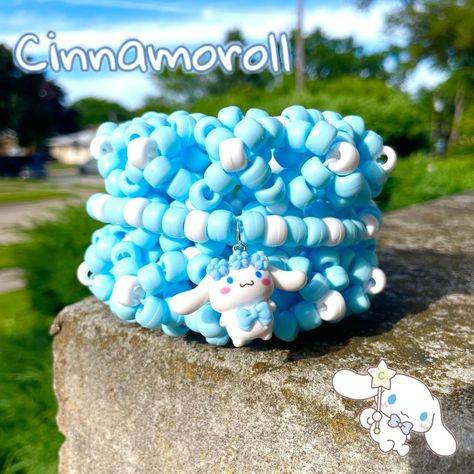 Sanrio Cinnamoroll Mini Rotating 3D Kandi Cuff 

-... - Depop Sanrio Kandi Cuff, Rotating Kandi Cuff, 3d Kandi Cuff, 3d Kandi, Kandi Cuff Patterns, Kandi Cuffs, Band Ideas, Loom Band, Kandi Ideas