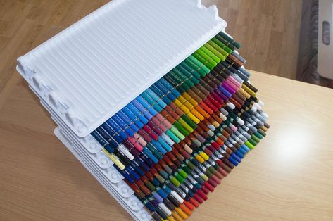 Colored Pencil Storage, Art Supplies For Beginners, Best Art Supplies, Art Studio Storage, Diy Marker, Basement Office, Art Supplies Storage, Art Studio Organization, Artist Pencils