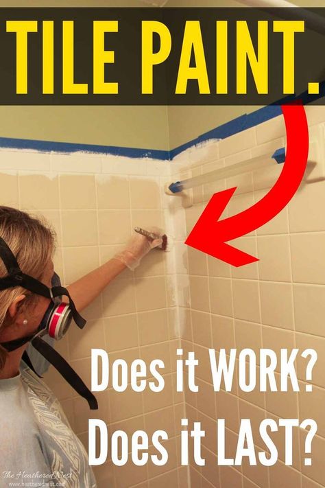 Can You Paint Tile, Bathroom Tile Paint, Painting Over Tiles, Tub And Tile Paint, Remodel Bathtub, Painted Shower Tile, Bathroom Tile Diy, Painting Bathroom Tiles, Painting Bathtub