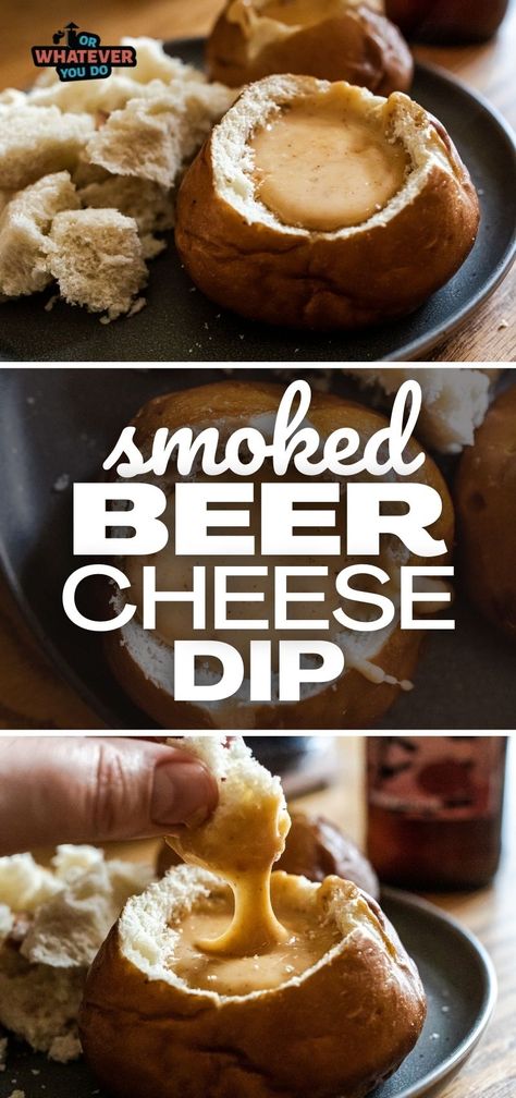 Smoker Recipes Electric Desserts, Dips In The Smoker, Traeger Dip Recipes, Smoked Beer Cheese Dip, Smoker Dip Recipes, Smoked Beer Cheese, Smoked Dishes, Smoker Recipes Electric, Pellet Smoker Recipes