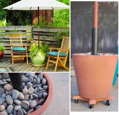 DIY Patio Umbrella Stand: 4 Suggestions Patio Shade Diy, Outdoor Patio Shades, Best Patio Umbrella, Large Patio Umbrellas, Small Outdoor Patios, Outdoor Umbrella Stand, Patio Umbrella Stand, Patio Pergola, Patio Shade