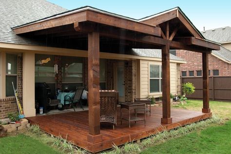 patio covers attached to existing roof - Google Search | Outdoor ... Renovation Facade, Veranda Design, Pergola Diy, Covered Patio Design, Farmhouse Patio, Building A Porch, Patio Deck Designs, Rustic Porch, Front Porch Design