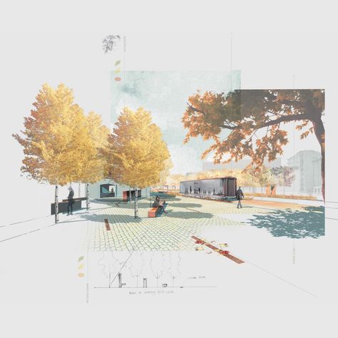 Touched / Untouched - KooZA/rch Sketchbook Architecture, Collage Architecture, Landscape Architecture Graphics, Urban Design Graphics, Photoshop Rendering, Architecture Portfolio Design, Architecture Sketchbook, Architecture Collage, Architecture Graphics