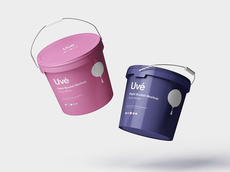 Paint Bucket Mockup PSD freebie free photoshop psd paint bucket mockup paint bucket download Paint Bucket Ideas, Paint Packaging Design, Paint Bucket Design, Packaging Painting, Paint Branding, Paint Packaging, Bucket Design, Name Card Design, Paint Buckets