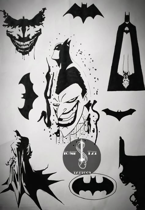 Batman blackwork tattoo flash ideas #batman #blackwork #comic #tattooflash #tattooidea #iosiftzitattoos Batman Aesthetic Tattoo, Batman Silhouette Tattoo, Batman Villians Tattoo, Batman Flash Tattoo, Batman Hand Tattoo, Tattoo Ideas Batman, Batman Arkham Tattoo, Simple Batman Tattoo, Batman Tatoos Ideas