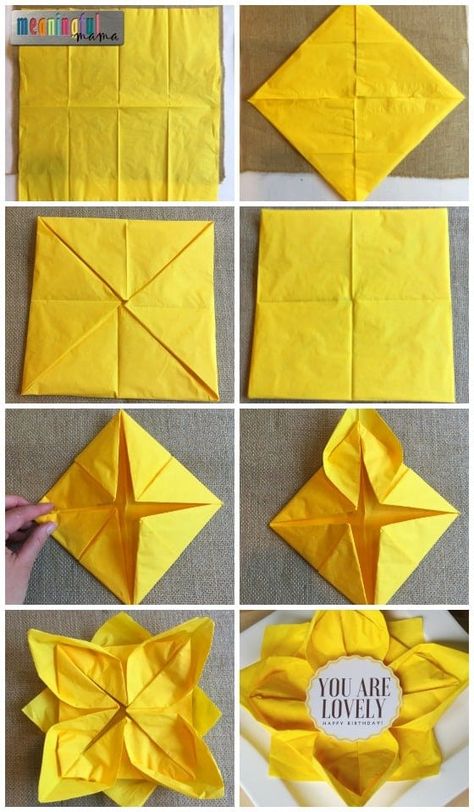 Christmas napkin folding