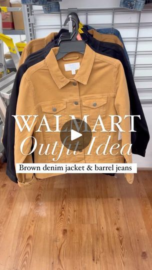 32K views · 1.8K reactions | Comment JACKET for links ✨ I’ve always been a fan of Walmart’s denim jackets so when I saw this new brown hue I had to try it! The quality is amazing and the price?! Only $22.98 👏🤯

The barrel jeans were a clearance gem ($10!) but unfortunately sold out online 😬🙈 I’ll link similar.

Follow my shop @budgetbabe on the @shop.LTK app to shop this post and get my exclusive app-only content!

#liketkit #LTKOver40 #LTKFindsUnder50 #LTKStyleTip
@shop.ltk
https://liketk.it/4QdXE
#walmart #walmartfinds casual inspo fall outfit time and tru walmartfashion walmartstyle affordablefashion budgetfashion budgetstyle affordablestyle #whoawaitwalmart | Dianna Baros | Giulio Cercato · Me Gusta Brown Denim Jacket, Barrel Jeans, Walmart Finds, Leather Jacket Outfits, Denim Jackets, Fall Outfit, A Fan, Try It, Jacket Outfits