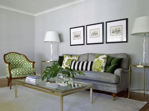 20 Really Amusing Living Rooms With Combinations Of Grey & Green Black And Silver Living Room, Silver Living Room, Fresh Living Room, Grey Furniture Living Room, Blue Living Room Decor, Living Room Decor Gray, Trendy Living Rooms, Living Room Green, Green Decor