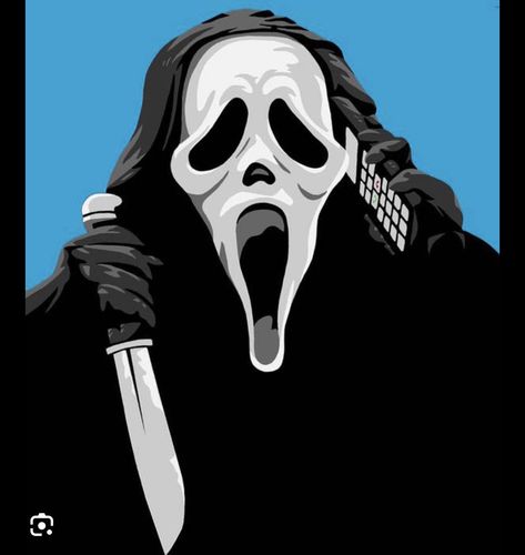 Ghostface Drawing, Drawing Wallpaper, Scary Movie, King Art, Left Out, Design Background, Scream, Framed Prints, Canvas Prints