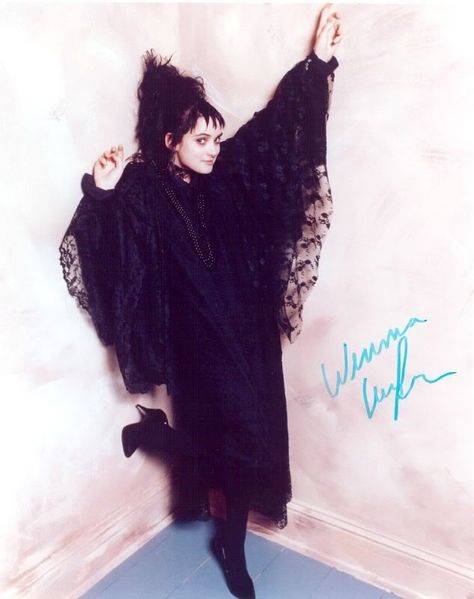 80's Maybe... Beetlejuice Fashion, Winona Ryder Beetlejuice, Beetlejuice Outfits, Lydia Deetz Costume, Lydia Beetlejuice, Beetlejuice Costume, Winona Forever, 80s Goth, Beetlejuice Halloween