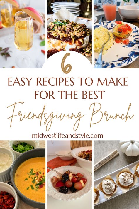 Thanksgiving Brunch Menu, Brunch Ideas Easy, Friendsgiving Brunch, Friendsgiving Food Ideas, Friendsgiving Menu, Cozy Brunch, Food Thanksgiving, Creamy Pumpkin Soup, Thanksgiving Brunch