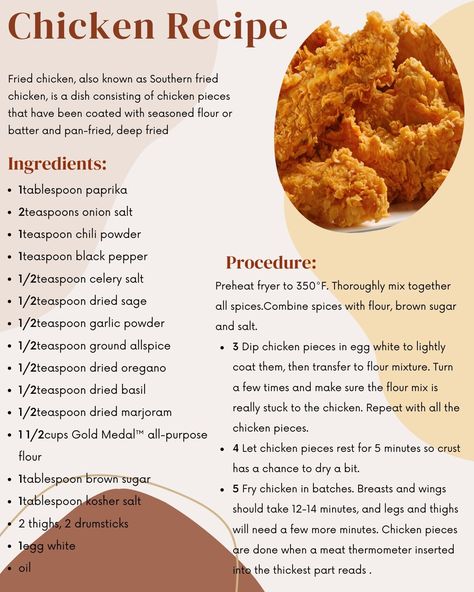 Fried Chicken Flour Mixture, Chicken Flour Recipe, Fried Chicken Batter Recipe, Best Fried Chicken Recipe, Fried Chicken Seasoning, Fried Chicken Batter, Fried Chicken Ingredients, Homemade Cookbook, Homemade Sauce Recipes