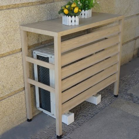 Wood Flower Stand, Air Conditioner Screen, Air Conditioner Cover Outdoor, Air Conditioner Design, Diy Air Conditioner, Outdoor Air Conditioner, Smallest Air Conditioner, Garden Cover, Air Conditioner Covers