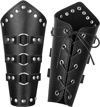 1 Pair Adults Faux Leather Arm Guards Arm Bracers Cosplay Unisex Leather Arm Gauntlet Wristband Medieval Belt for Men Women Arm Gauntlet, Leather Arm Guard, Steampunk Arm, Arm Bracers, Riveted Ring, Leather Braces, Leather Gauntlet, Arm Guards, Fancy Dress Ball