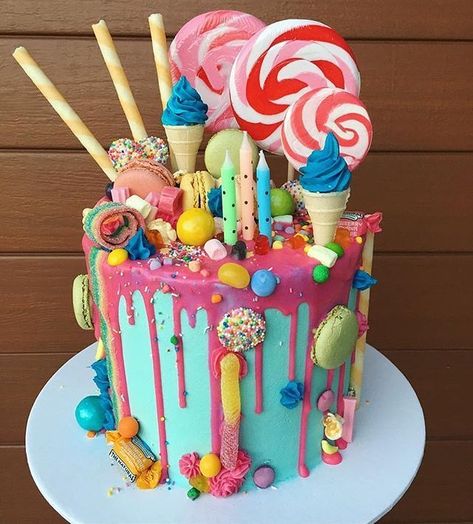 Want to really wow your little one at their next birthday party? Then present them with the showstopping, beyond-cool candy-covered cake of their dreams. Cake Ideas, Sprinkles, Candy, Cake, Birthday, Pink