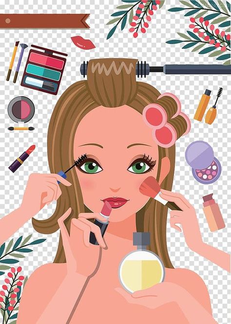 Beauty Products Hair clipart #hairclipart Hair clip art | Hairstyle clipart Hair Editor Png, Makeup Cartoon, Mirror Drawings, Cartoon Makeup, Makeup Illustration, Hair Clipart, Anime Makeup, Cartoon Hair