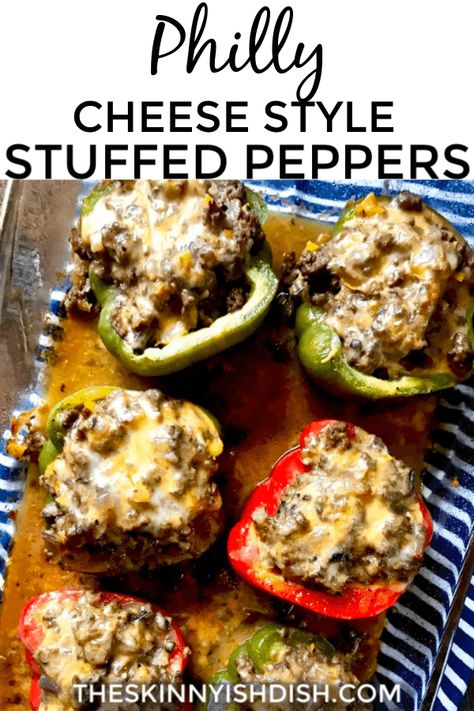 Skinnyish Dish, Cheesesteak Stuffed Peppers, Detox Diets, Ww Meals, Cheese Stuffed Peppers, Philly Cheese, Cheese Stuffed, Philly Cheese Steak, Peppers Recipes