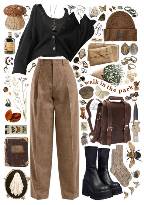 Dark Cottagecore Outfits, Acubi Outfit, Academia Aesthetic Outfit, Acubi Fashion, Cottagecore Outfit, Academia Outfits, Cottagecore Outfits, Cottagecore Fairy, Earthy Outfits