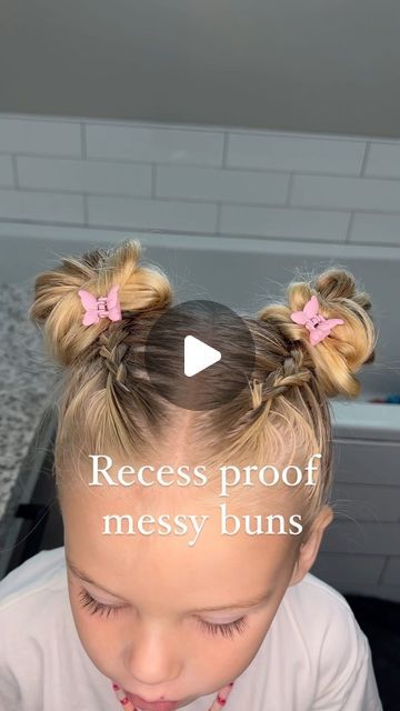 Two Buns Hairstyle, Umgestaltete Shirts, Short Hair For Kids, Kids Short Hair Styles, Cute Bun Hairstyles, Easy Toddler Hairstyles, Tail Hairstyle, Cute Toddler Hairstyles, Easy Little Girl Hairstyles