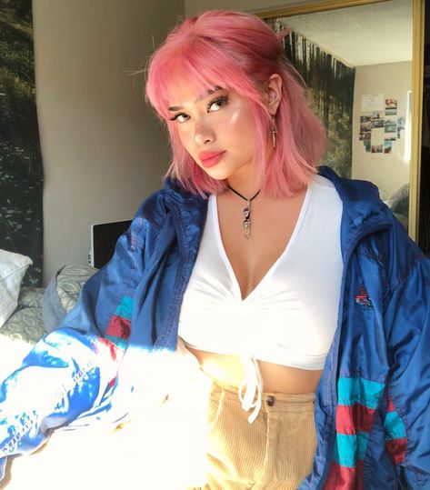 lumpia grl 🇵🇭 on Instagram: “Good morning, do yourself a favor and listen to “Champagne Coast” by Blood Orange. I saw this thing on Tumblr and wanted to entertain…” Champagne Coast, Only Girl, Blood Orange, Photoshoot Inspiration, About Hair, Pink Hair, Hair Inspo, I Saw, Cherry Blossom