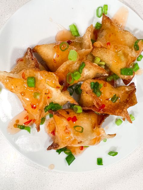 Shrimp Rangoon Shrimp Rangoon, Cream Cheese Shrimp, Wonton Filling Recipes, Cheese Shrimp, Red Lobster Shrimp, Sweet Chili Shrimp, Crispy Wonton, Crab Rangoon, Wine Tasting Party