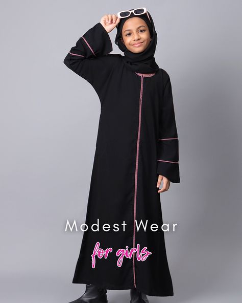 Nabia has added abaya for girls in their modest kids collection 🎀✨🫶 Checkout them before they run out of stock Limited Stock | Price starts only at 900rs | Cod available | Free shipping on orders above Rs 500 | Shipping all over India | Easy Return and Exchange Policy | Latest Designs | Comfortable Nida matte fabric Shop now: www.nabia.in Follow for more updates @nabia.in #kidsabaya #girlsabayas #abaya #kidsfashion #modestfashion #nabia #explore Kids Abaya, Matte Fabric, Fabric Shop, Kids' Fashion, Latest Design, Modest Fashion, Shop Now, Fabric