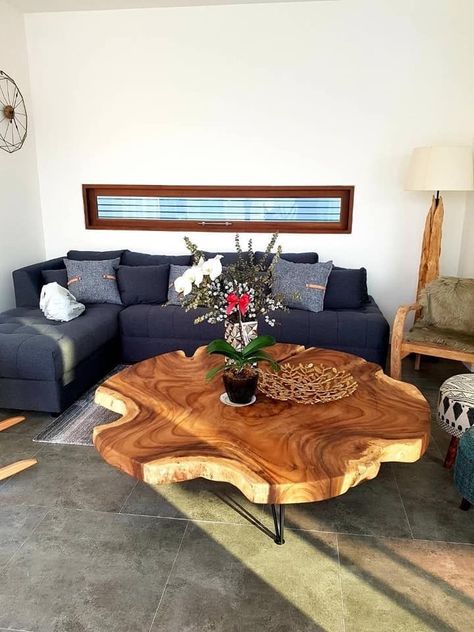 Stump Coffee Table Living Room, Tree Coffee Tables, Tree Trunk Tables, Wood Stump Table, Wood Stump Coffee Table, Tree Trunk Dining Table, Tree Trunk Decor, Table Tree Trunk, Creative Coffee Table Ideas