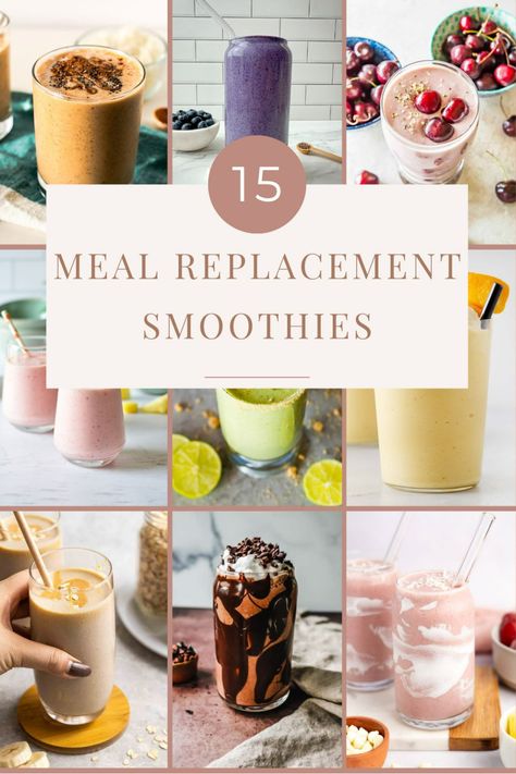 Drink one of these meal replacement smoothies for a healthy, convenient, and easy meal. Bonus: these meal replacement shakes are great for weight loss. Have one of these healthy smoothie recipes for dinner, lunch, or breakfast. Dinner Smoothie Recipes, Honey Kitchen, Dinner Smoothie, Best Meal Replacement, Best Meal Replacement Shakes, Banana Oatmeal Smoothie, Protein Meal Replacement, Lunch Smoothie, Chocolate Protein Shakes