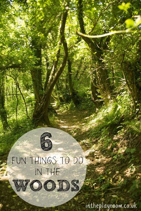 6 fun things to do in the woods. Ideas for exploring or camping with the family and nature crafts with kids Fun Things To Do In The Woods, Things To Do In The Forest, Exploring Nature With Children, Things To Do In The Woods, Creek Life, Woods Ideas, Outside Activities For Kids, Crafts With Kids, Forest School Activities