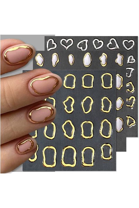 Dornail 6 Sheets 5D Crystal Soft Glue Embossed Nail Stickers Irregular Geometric Frames Nail Decals Hearts Waterdrop Nail Art Stickers Self Adhesive Stickers for Nails Designs Women Nail Accessories Waterdrop Nails, Sticker Nails, Stickers For Nails, Sticker Nail Art, Nails Stickers, Wire Crochet Jewelry, Nail Stickers Decals, Nail Art Designs Videos, Wire Crochet