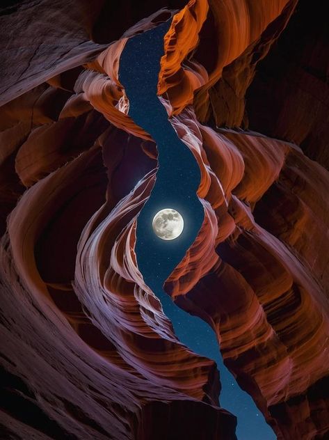 Moon Shot, Antelope Canyon Arizona, Clear Night Sky, Moon Lover, Arizona Photography, Shoot The Moon, Moon Lovers, Moon Magic, Dark Wallpaper