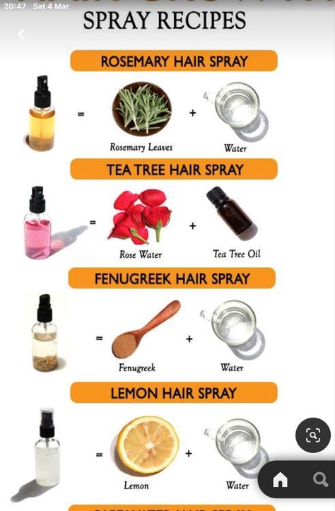 Water Hair Growth, Lemon Hair, Help Hair Grow, Rosemary Leaves, Lemon Water, Rose Water, Tea Tree Oil, Grow Hair, Tea Tree