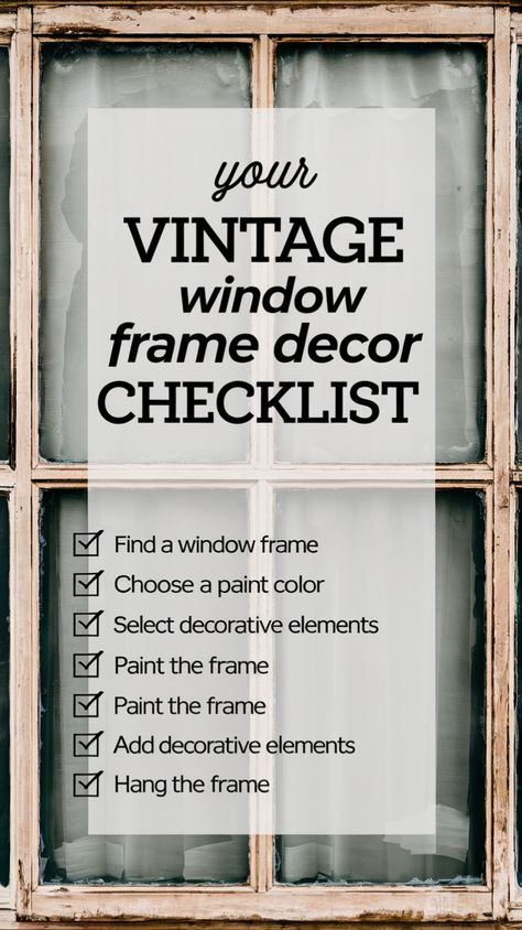 Vintage window frames bring a rustic charm and timeless elegance to any space. Whether you’ve found an antique frame at a flea market or have repurposed an old window from a renovation, there are countless creative ways to style and personalize it. Here are 10 must-try ideas to transform your vintage window frame into a stunning home decor piece. Window Frame Decor, Decor Checklist, Vintage Window, Antique Frame, Vintage Windows, Window Frames, Ideas For Decorating, Window Frame, Frame Decor