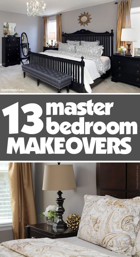 13 MASTER BEDROOM MAKEOVERS with awesome DIY ideas! Bedroom Makeovers, Inspire Me Home Decor, Master Bedrooms Decor, Remodel Bedroom, Decor Tips, Beautiful Bedrooms, Dream Bedroom, The Master, Home Decor Bedroom