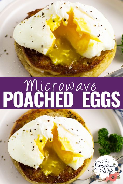 Whether you're intimidated by making poached eggs or you just don't want to wait for the water to boil, this Microwave Poached Eggs recipe is for you! Perfect poached eggs with beautiful runny yolks, right in the microwave! Microwave Poached Eggs How To Make, Microwave Poached Eggs In A Cup, Poached Egg In Microwave, Poached Eggs In Microwave, Microwave Poached Eggs, Microwave Eggs In A Cup, Poached Eggs How To, Poached Eggs Microwave, Southern Sausage Gravy