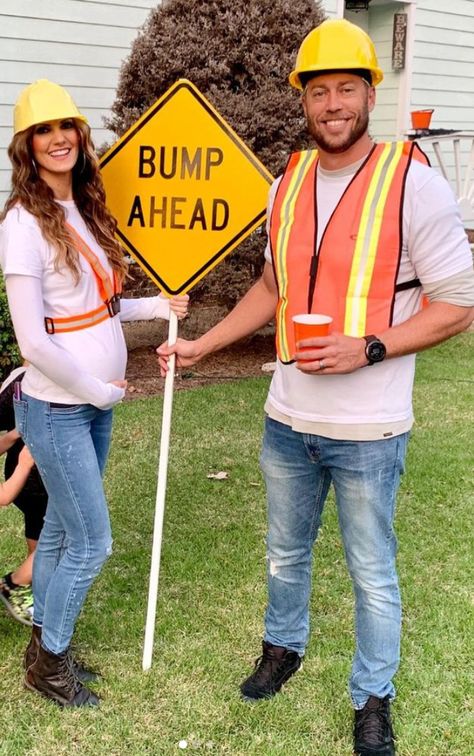 41 Most Creative Pregnant Halloween Costumes for Mom and Dad to Be - Just Simply Mom Halloween Customers For Pregnant Women, Halloween Couple Costume Pregnant, Dad Halloween Costumes, Halloween Costumes Pregnant Women, Pregnant Couple Halloween Costumes, Family Themed Halloween Costumes, Mom Halloween Costumes, Mom Costumes, Pregnancy Costumes