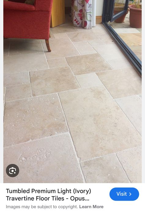 Stone Kitchen Floor, Ivory Travertine, Indoor Flooring, Travertine Floor Tile, Stone Tile Flooring, Patterned Floor Tiles, Travertine Floors, Light Ivory, Casa Exterior