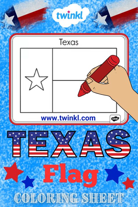 Texas Flag Coloring Sheet Texas Activities, Star Flag, Flag Coloring Pages, Texas Flag, Texas Flags, Activity For Kids, Lone Star, In The Classroom, The Classroom