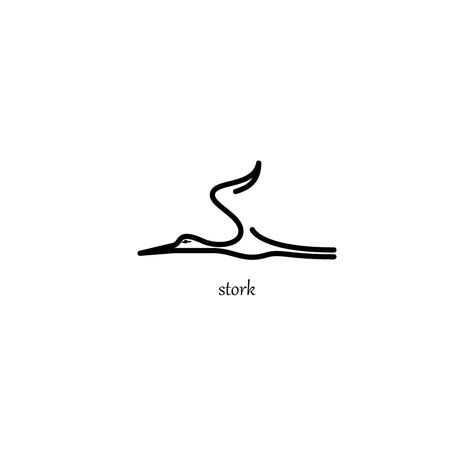 Stork Tattoo Minimalist, Stork Tattoo, Cuff Tattoo, Family Tattoo, Line Work Tattoo, Jewelry Tattoo, Family Tattoos, Sea Glass Art, Tattoo Inspo