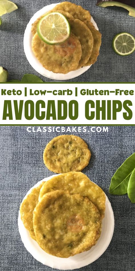 Ready to make your own avocado chips? Our Avocado Chips recipe turns the creamy avocado into a crunchy and healthy snack. All you need is an avocado, some salt and lime juice, and a baking sheet for this easy recipe. The secret is to bake until golden and crispy! Lower Bad Cholesterol, Avocado Chips, Chicken Dishes Easy, Bad Cholesterol, Baked Avocado, Carbohydrates Food, Keto Snack, Healthy Fruit, Chips Recipe