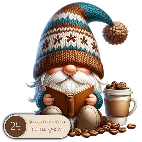 Coffee Gnomes, Spring Sublimation, Gnome Collection, Steaming Coffee, Forest Cafe, Craft Apron, Coffee Enthusiast, Themed Crafts, Cozy Atmosphere