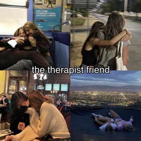 i am the therapist friend Therapist Friend, Bucket List For Teens, The Therapist, Best Friend Activities, Strict Parents, Sleepover Things To Do, Friend Activities, Deep Truths, Friend Memes