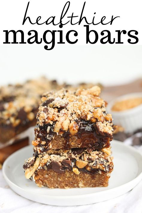 Magic Bars Recipe, Layer Bars, Magic Bars, Healthy Bars, Healthier Desserts, Walnut Recipes, Time Of The Day, Fool Proof Recipes, Vegan Treats