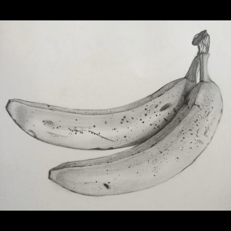 Banana drawing Banana Sketch Pencil, Banana Pencil Drawing, Banana Drawing Realistic, Bananas Drawing, Banana Sketch, Banana Drawing, Shading Drawing, Medieval Paintings, Banana Art