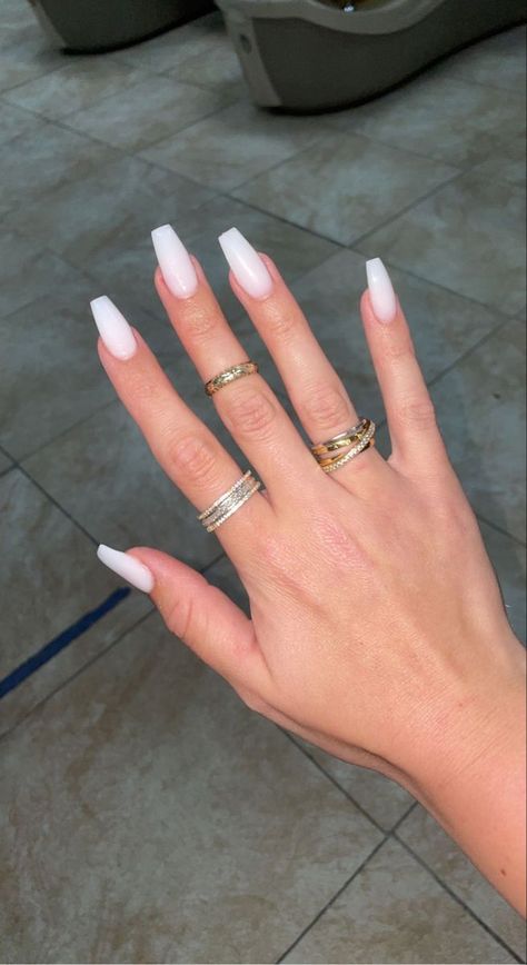 #Long_Coffin_Milky_White_Nails #Fani_Bani_Nail #Ballerina_Milky_White_Nails #White_Ballerina_Nails_Long Trendy Nails Ballerina, Tropical Acrylic Nails, Minimalist Nail Design, White Nail Inspo, Ballerina Nails Short, Paradise Nails, Ballerina Nails Designs, Nails Minimalist, Minimalist Nail