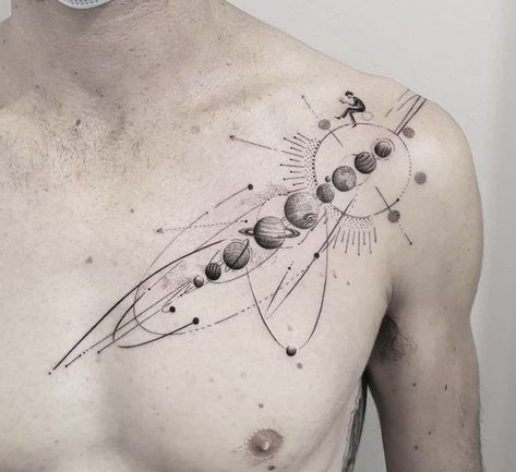 Astronomy Tattoo, Cosmic Tattoo, Solar System Tattoo, Geometric Sleeve Tattoo, Planet Tattoos, Galaxy Tattoo, Muster Tattoos, 4 Tattoo, Space Tattoo