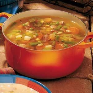 Recipe For Pea Soup, Ham And Vegetable Soup, Bean And Bacon Soup, Winter Soup Recipe, Vegetable Soup Recipe, Bacon Soup, Ham Soup, Ham And Bean Soup, Stewed Tomatoes