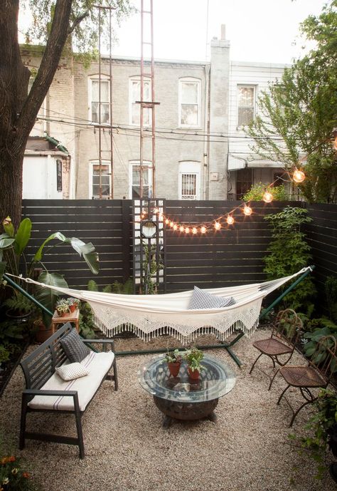 Start Thinking About Your Summer Patio With These 10 Tips                                                                                                                                                                                 More Backyard Envy, Backyard Hammock, Patio Steps, Summer Patio, Backyard Lighting, Patio Interior, Budget Backyard, Backyard Makeover, Courtyard Garden