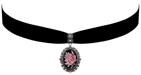 PRICES MAY VARY. Rose Cameo in Pink and Black in Decorative Antiqued Setting Beautiful Fine Quality Jet Black Velvet Choker 3/8" Ribbon, Adjustable with Elegant Silver Chain and Lobster Claw Closure Pendant is approximately 1" High, Velvet Choker is 13" Long, with 3" Chain for Additional Optional Length Made in U.S.A. Cameo Choker Necklace, Steampunk Pendant, Black Velvet Choker, Gothic Steampunk, Velvet Choker, Rose Pendant, Black Choker, Black Necklace, Black Chain